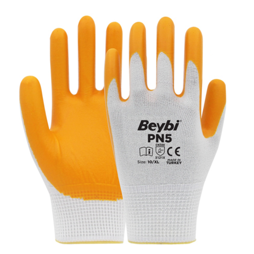BEYBİ PN5 SARI NİTRİL ELDİVEN (12)